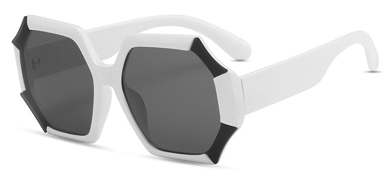 Unique Polygonal Square Sunglasses Brand Designer Gradient Lenses Sunglasses