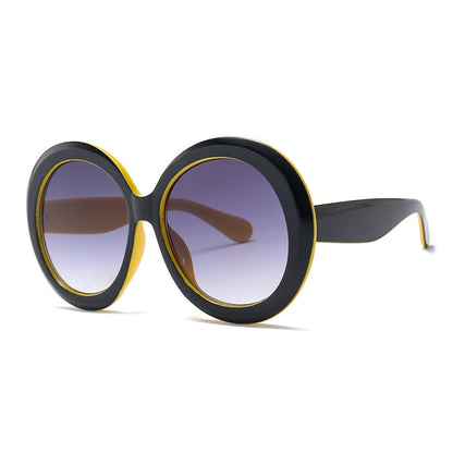 Unisex Big Round Sunglasses Luxury Retro Oversized Shade UV400