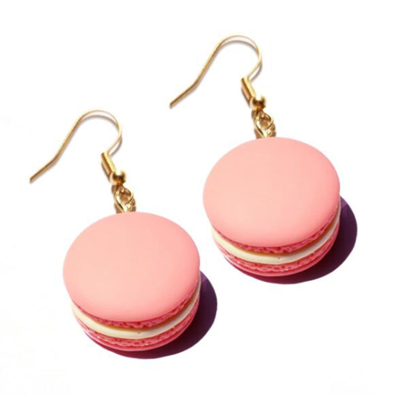 Earring For Women Resin Drop Custom Made Handmade Cute Girls Sweet Gift Cookies Macaron Cake Food Donuts