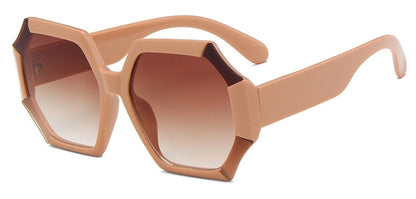 Unique Polygonal Square Sunglasses Brand Designer Gradient Lenses Sunglasses