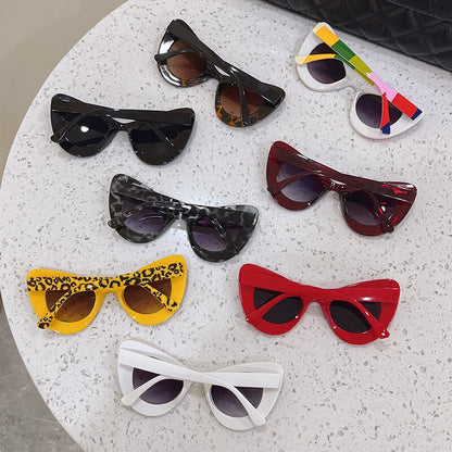 Butterfly Shape Cat Eye Sunglasses Colorful Trendy Fashion