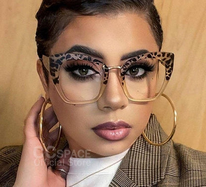 Oversized Cat Eye Anti Blue Light Glasses Frames