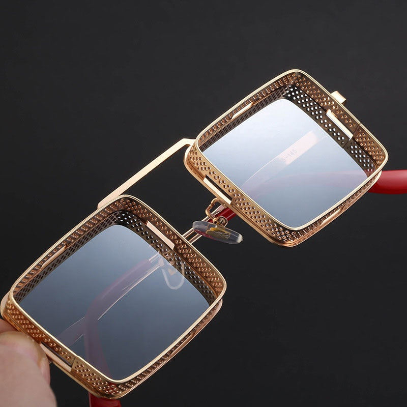 Square Punk Sunglasses For Men Steampunk Fashion Glasses Retro Shades Vintage Gafas De Sol Vasos Decorativos Occhiali Da Sole Gg