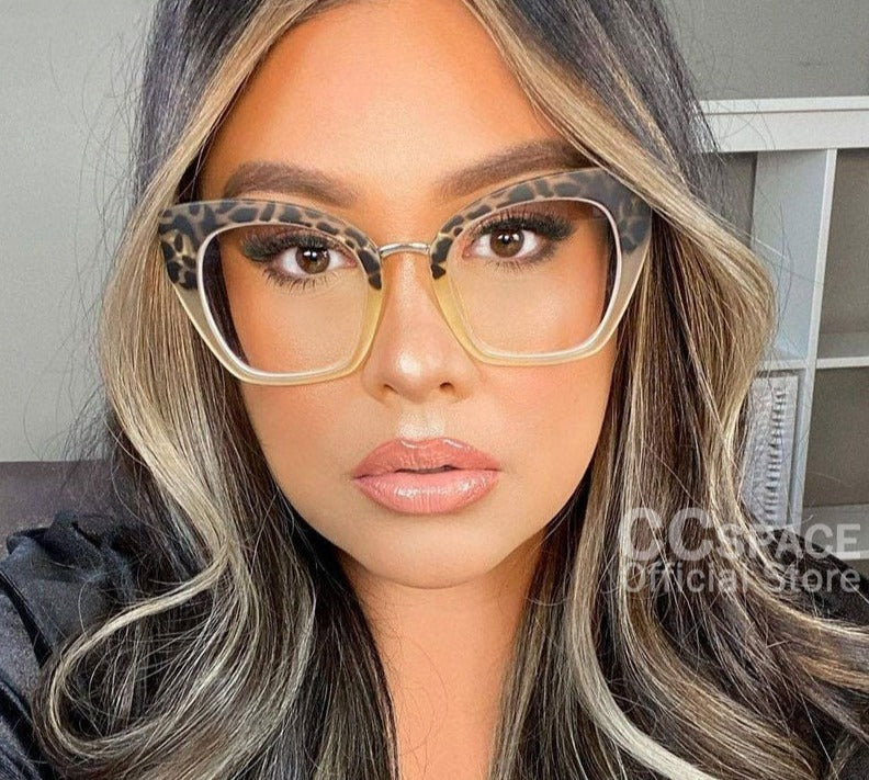 Oversized Cat Eye Anti Blue Light Glasses Frames