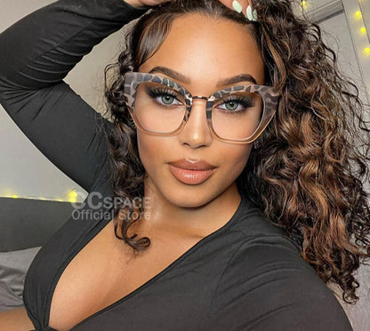 Oversized Cat Eye Anti Blue Light Glasses Frames