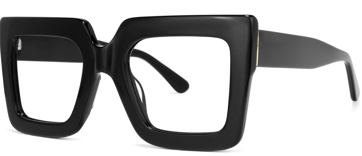 Za'hira Square Black & Leopard Glasses