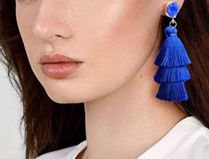 Layered Tassel Earrings Bohemian Tiered