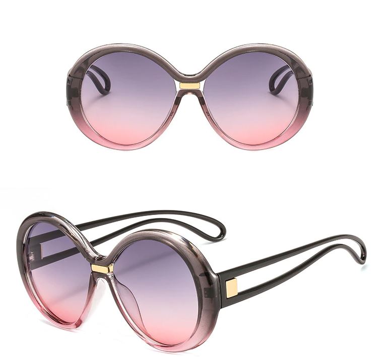 Za'hira Celcia Two-Tone Roud Sunglasses