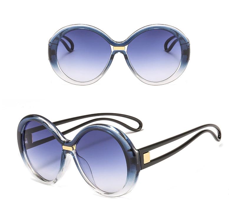 Za'hira Celcia Two-Tone Roud Sunglasses