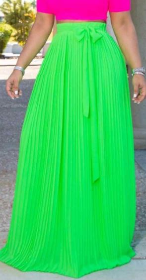 Pleated Bright Skirts