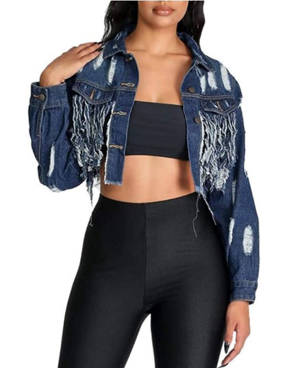 Crop Blue Jean Jacket