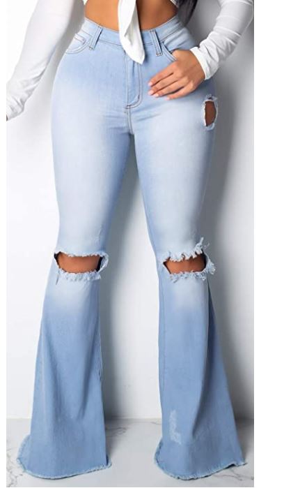 Classic Jeans With Tear