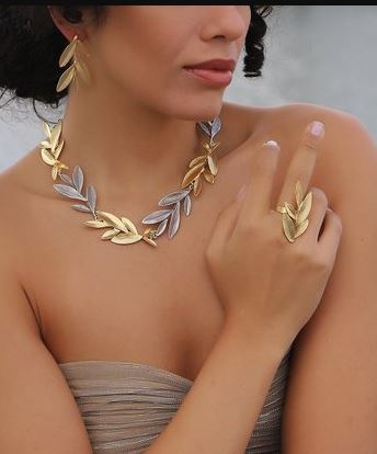 Gold Plated Necklace Set - Silvertone Necklace - T&L Fashions Boutique
