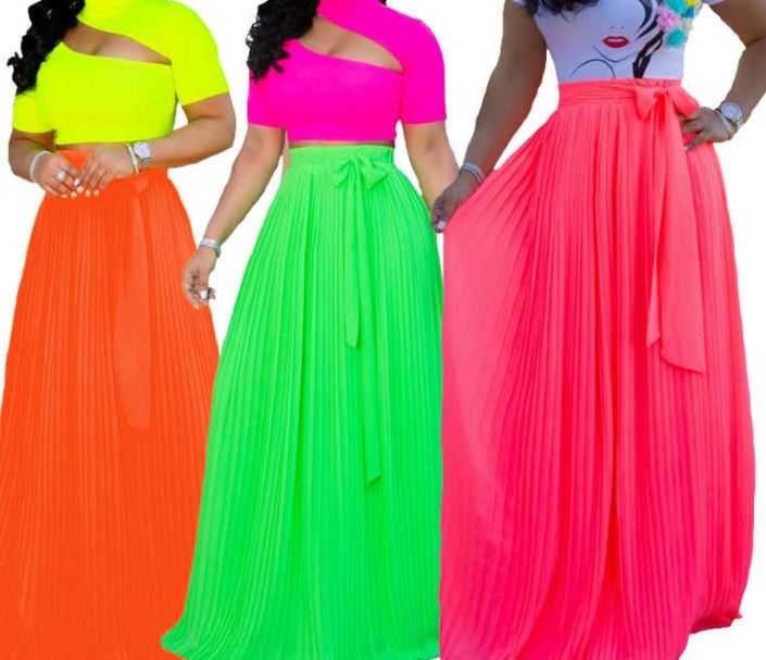 Pleated Bright Skirts