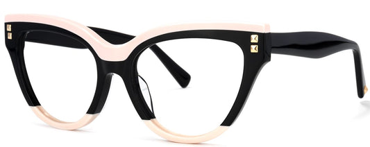 Za'hira Pink/Black Cat Eye Glasses