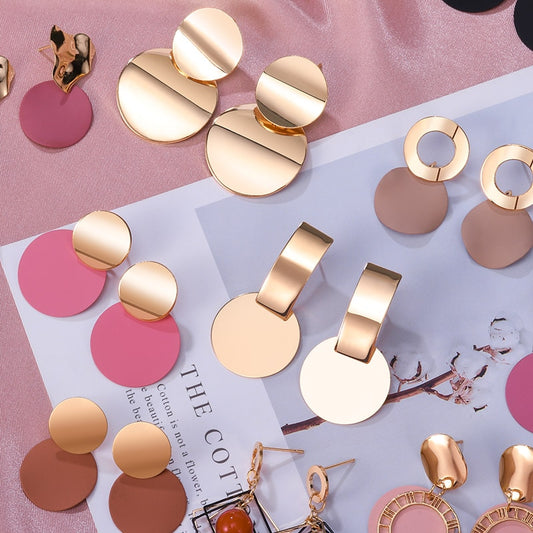 Korean Statement Round Earrings
