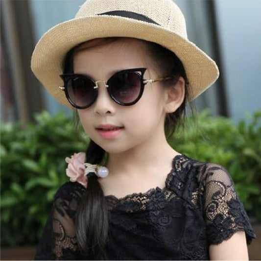 Children Sunglasses Cat Eye Vintage Cute Eyewear Baby Shades UV400