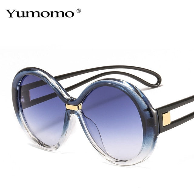 Fashion Oversized Round Sunglasses Women Vintage Colorful Oval Lens Eyewear Popular Men Sun Glasses Shades UV400
