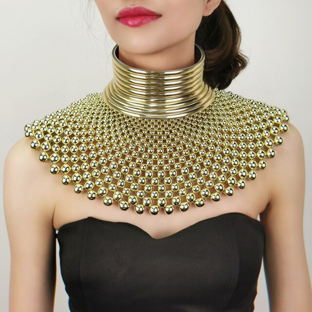 Bib Collar Necklace - Bib Torques Collar - T&L Fashions Boutique