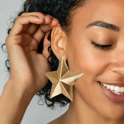 Gold stud earring pendant new design women dangle Earring Drop Earrings