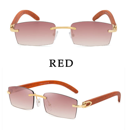 Rimless Sunglasses For Men Fashion Square Glasses