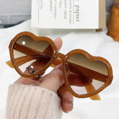 Vintage Kids Sunglasses Children Fashion Brand Heart Love SunGlasses