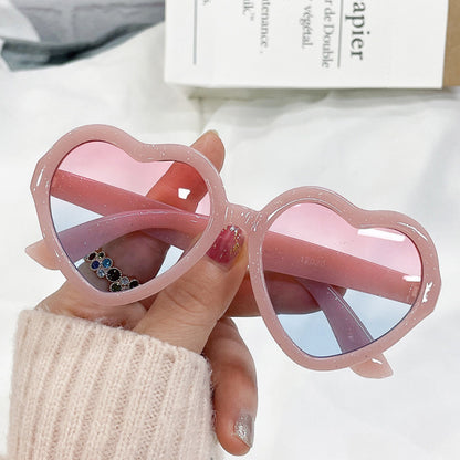 Vintage Kids Sunglasses Children Fashion Brand Heart Love SunGlasses