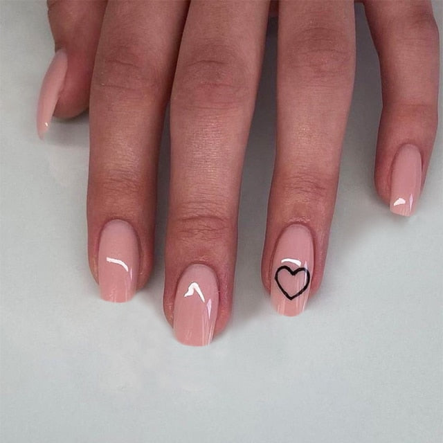 Charming Pink Flame Short Fake Nails - T & L Fashions Boutique