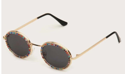 Za'Hira Rhinestone Metal Frame Sunglasses