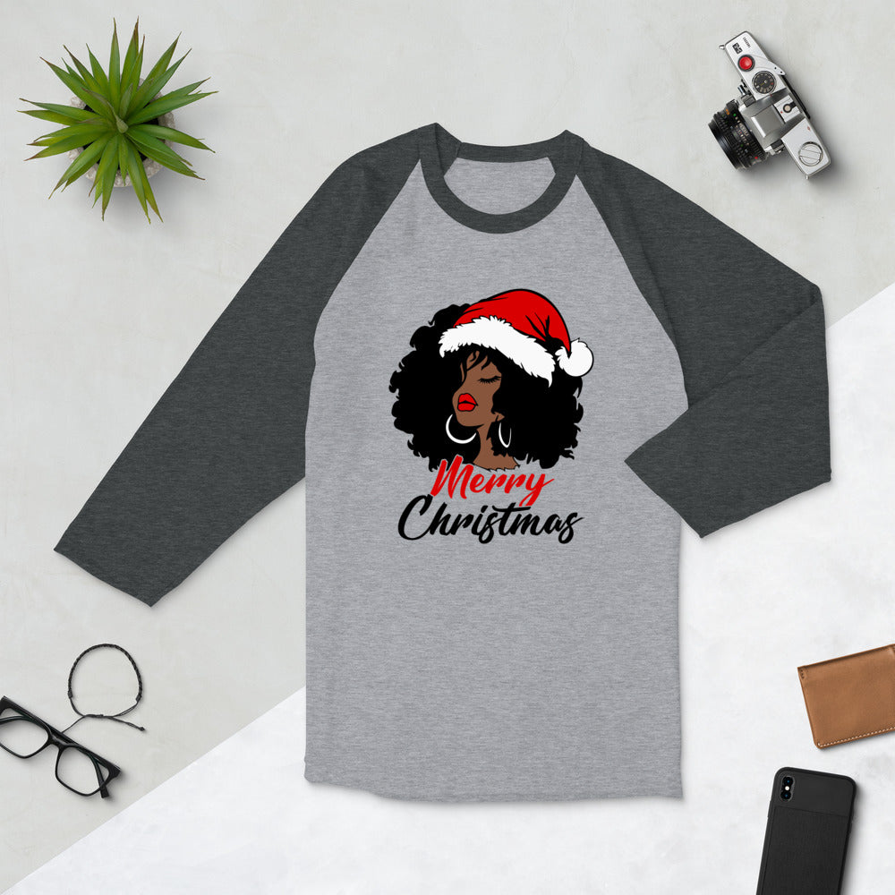 Merry Christmas Women 3/4 sleeve raglan shirt