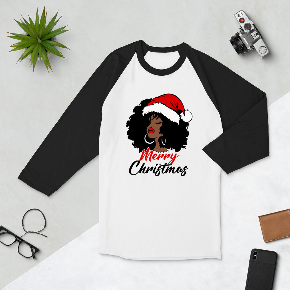 Merry Christmas Women 3/4 sleeve raglan shirt