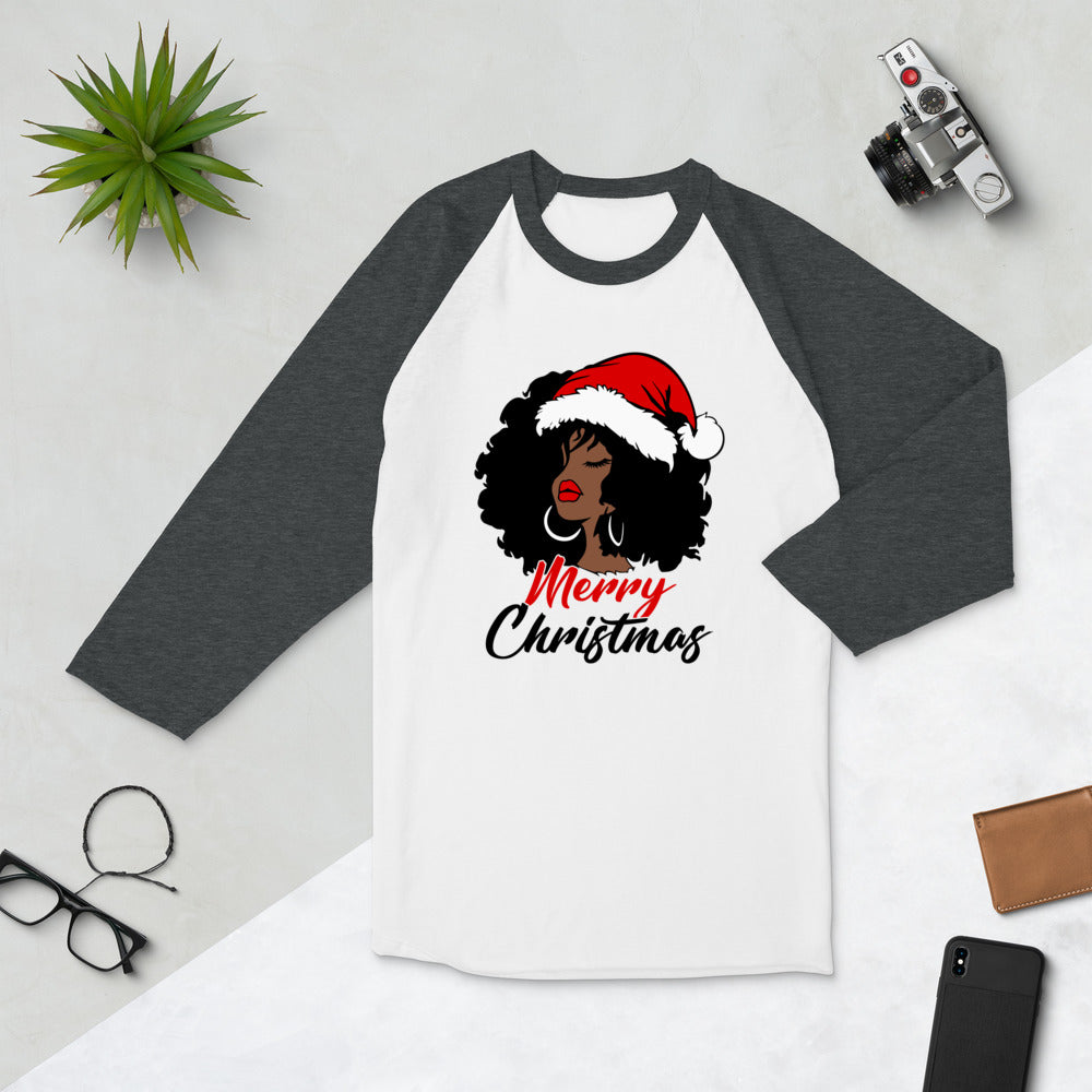 Merry Christmas Women 3/4 sleeve raglan shirt