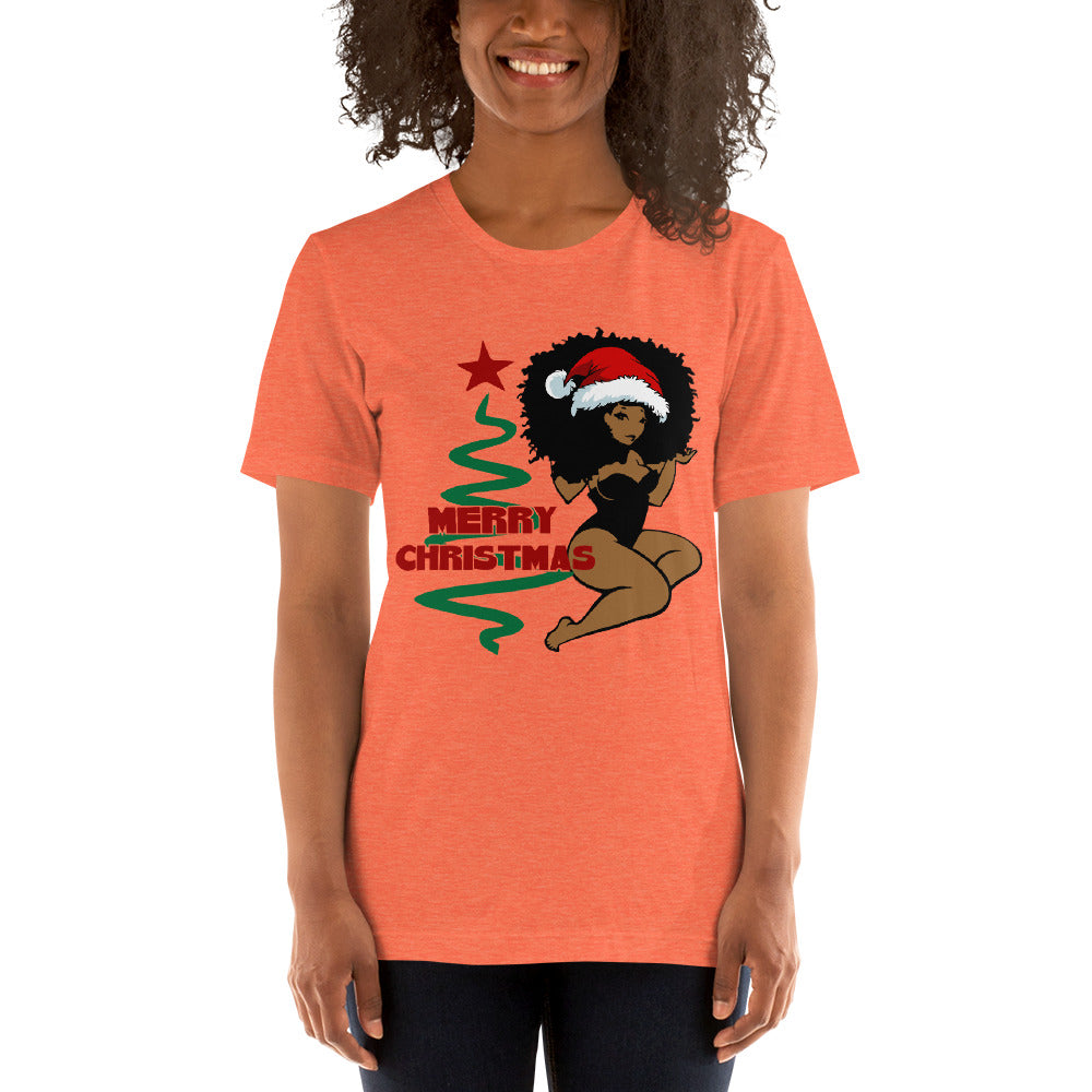 Merry Christmas Afro Women 2 Short-Sleeve Unisex T-Shirt