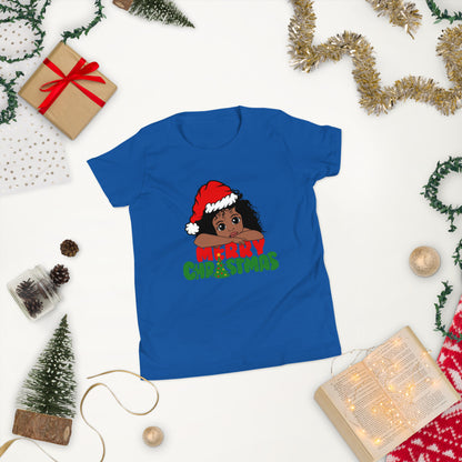 Merry Christmas Girl Youth Short Sleeve T-Shirt